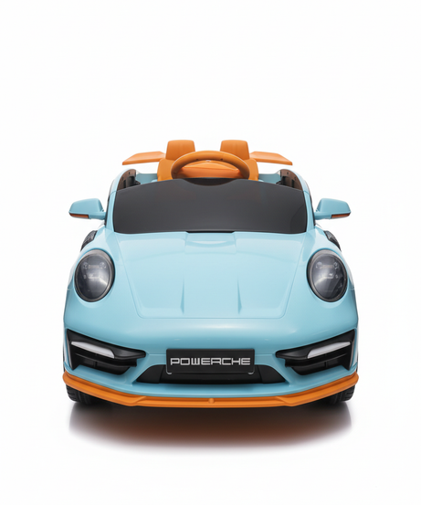 POWERCHE Light Blue Ride-On Electric Sports Car