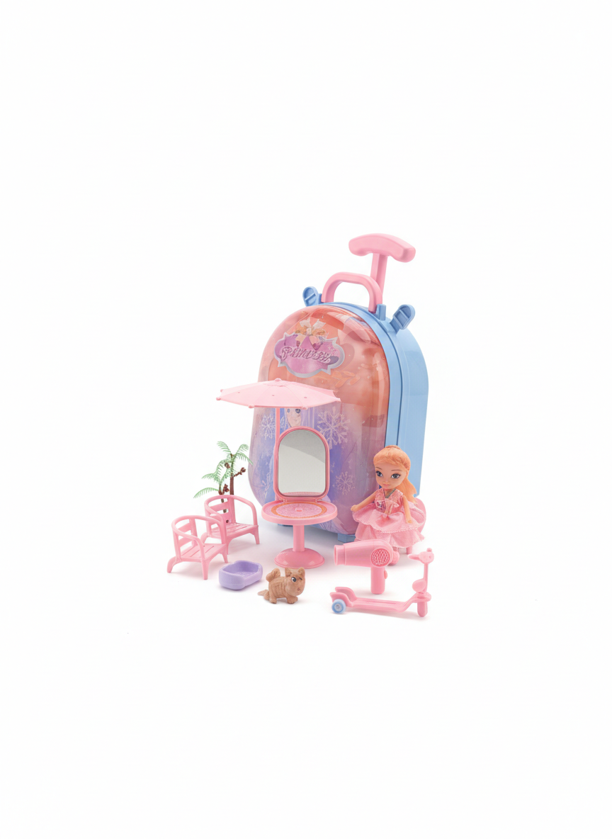 PRINCESS LOVE 3 IN 1 Backpack & Amusement Park Playset