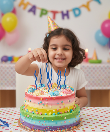 Blue Party Candles