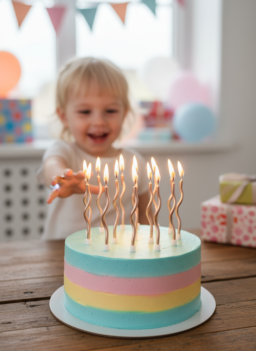 Rose Gold Party Candles