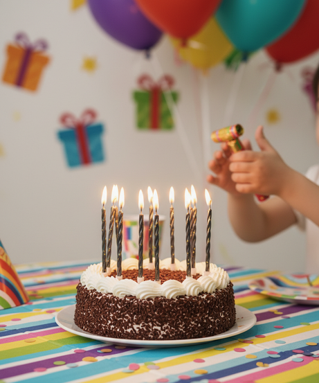 Black Party Candles