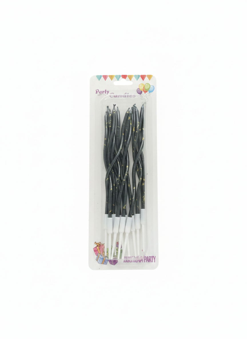 Black Party Candles