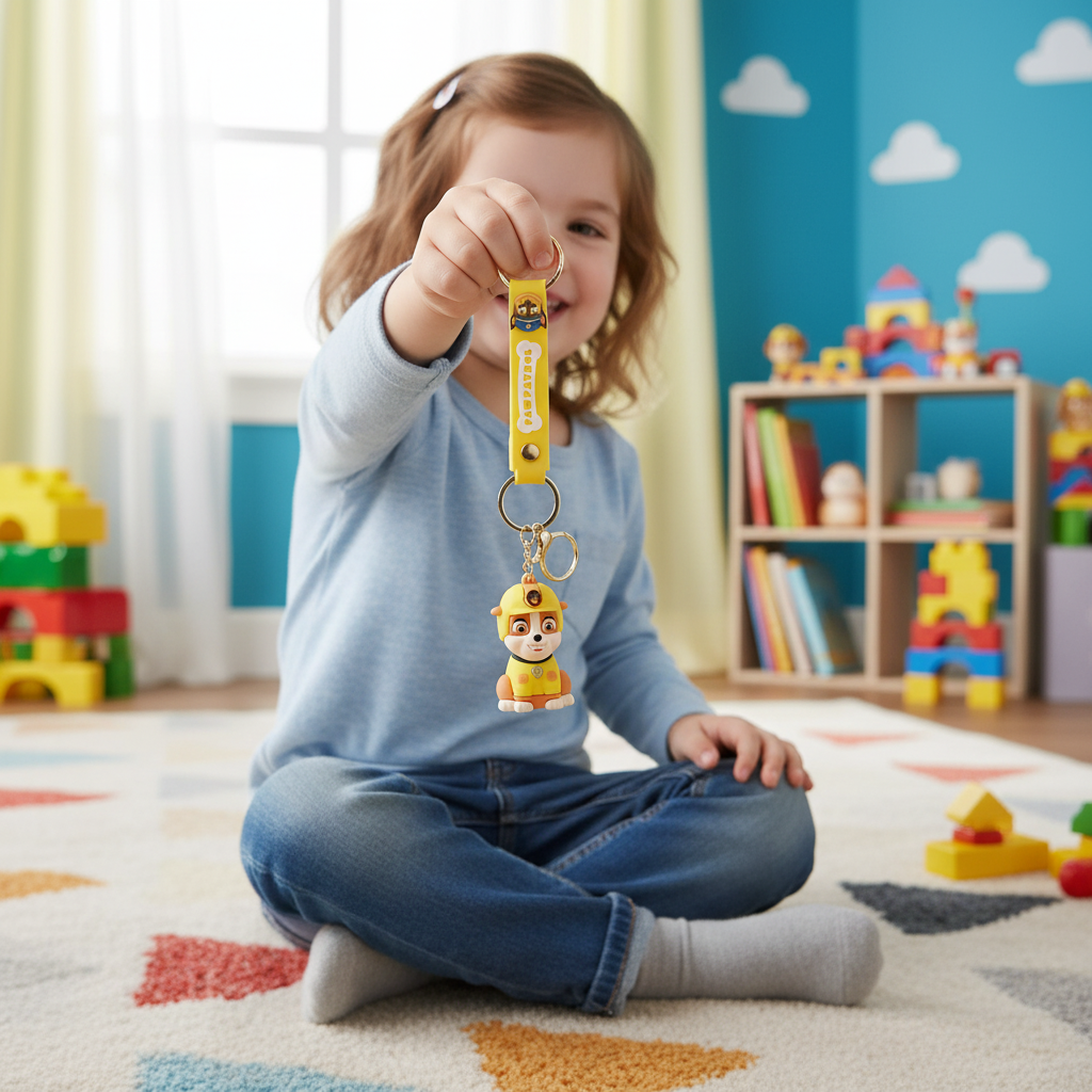 Paw Patrol Rubble Character Keychain