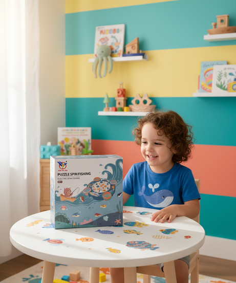 Peng Yue Toys Puzzle Electric Spin Fishing