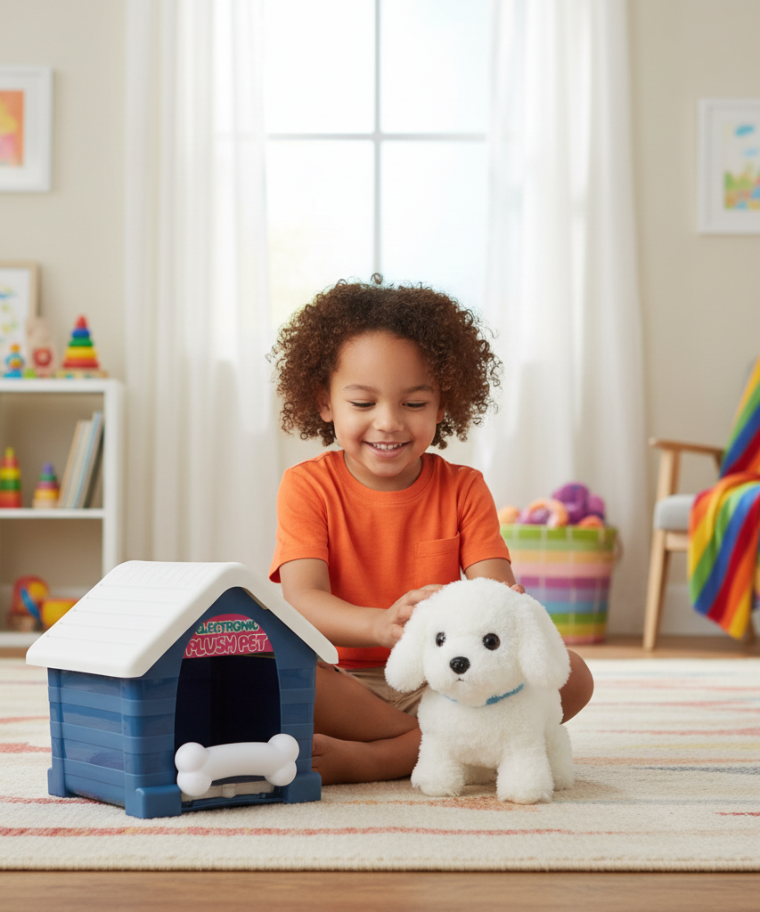 Pets! Lovely Mini Plush Pet & PetHouse - Electronic Plush Pet Series