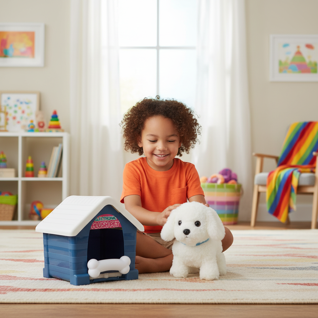 Pets! Lovely Mini Plush Pet & PetHouse - Electronic Plush Pet Series