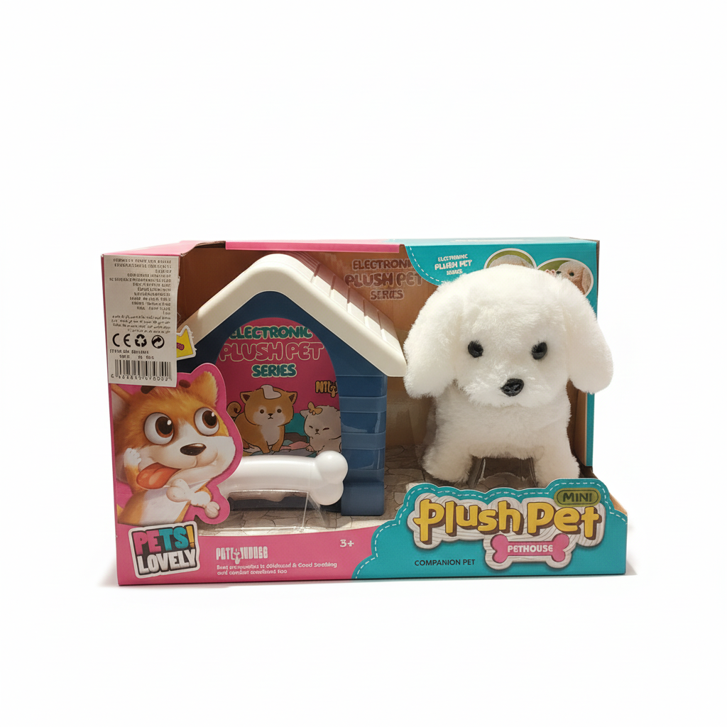 Pets! Lovely Mini Plush Pet & PetHouse - Electronic Plush Pet Series