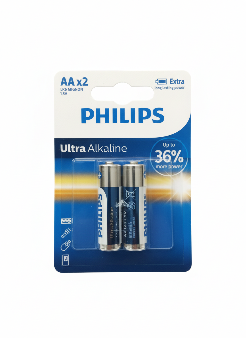 Philips Ultra Alkaline AA x2 Batteries