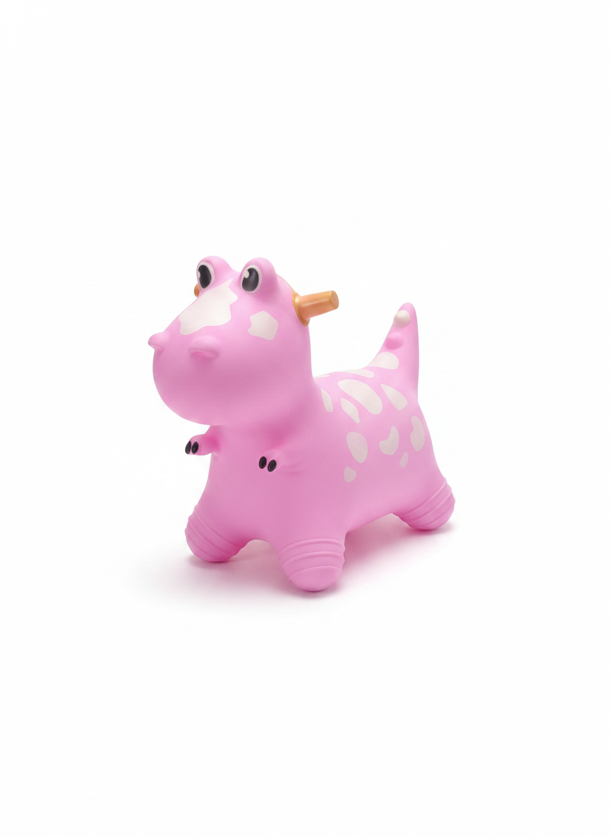 Pink Inflatable Dinosaur Hopper Ride-On Toy