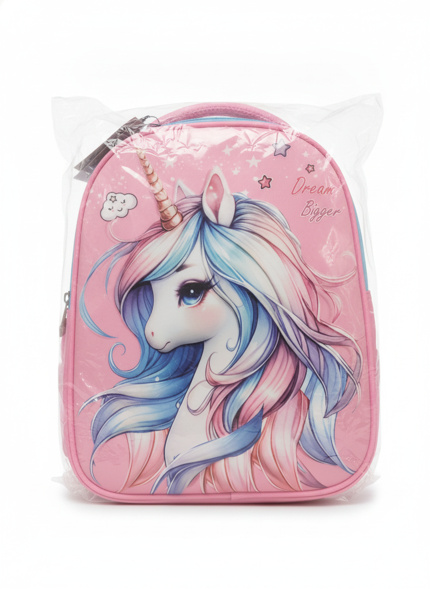 Pink Unicorn Dream Bigger Kids Backpack Size_(17)