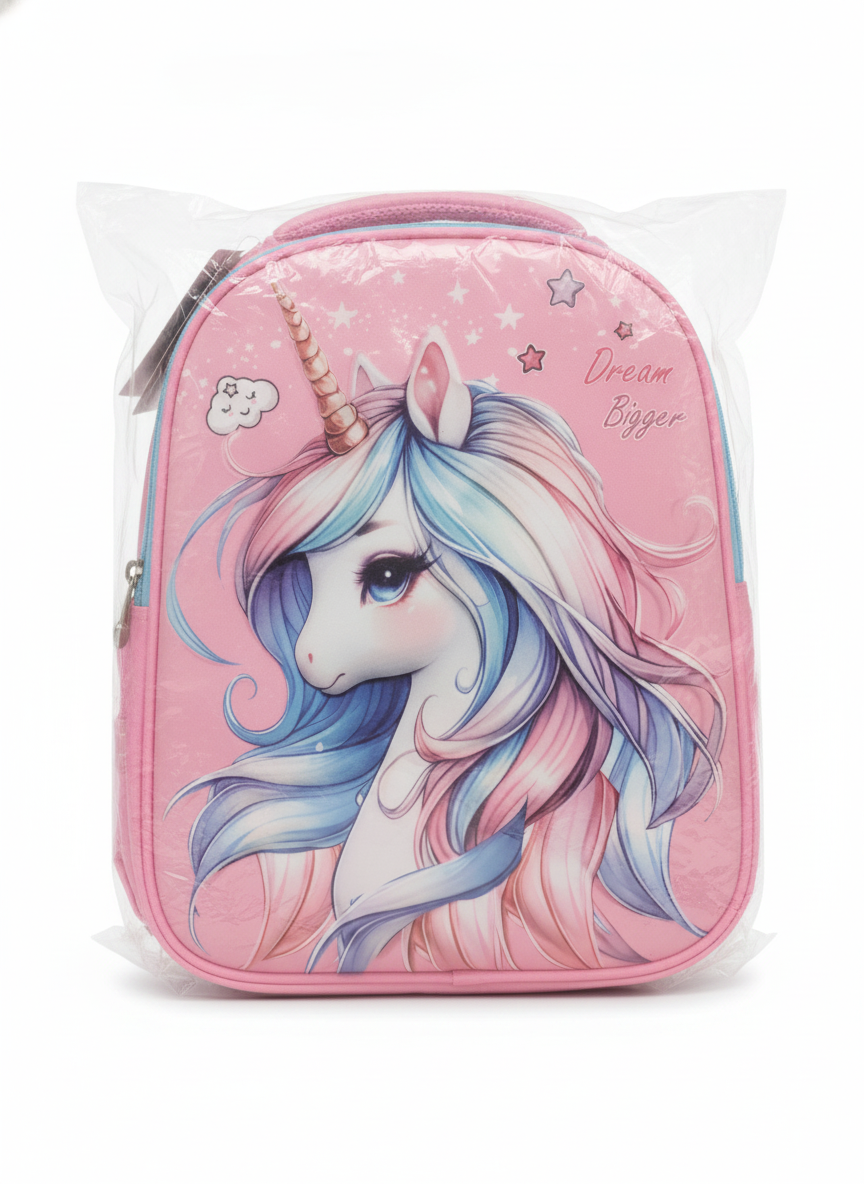 Pink Unicorn Dream Bigger Kids Backpack Size_(17)