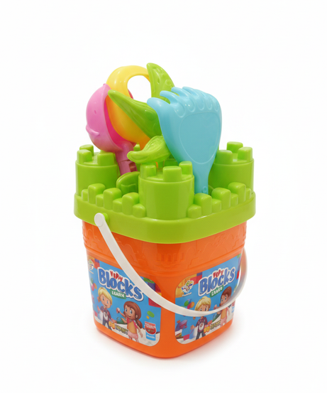 Play Blocks Learn Big Building Bucket with Scoop