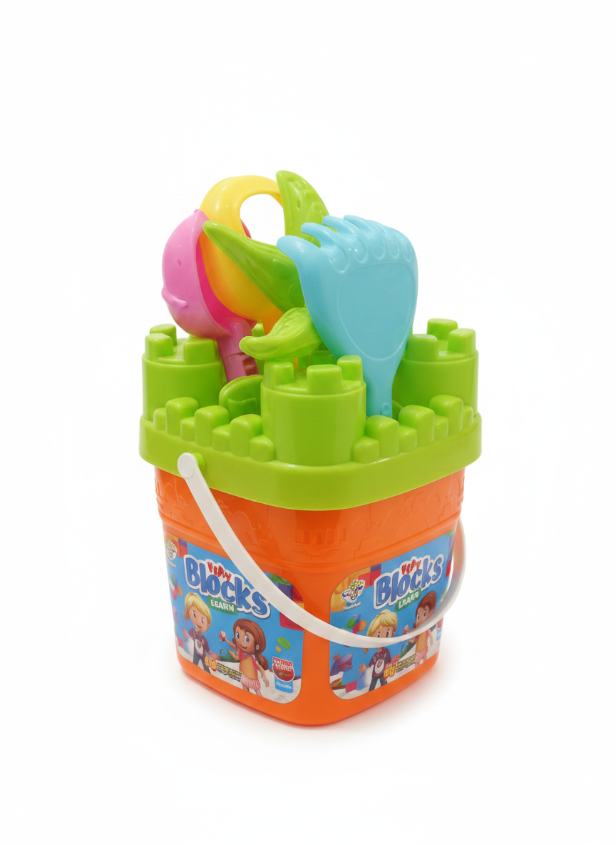 Play Blocks Learn Big Building Bucket with Scoop