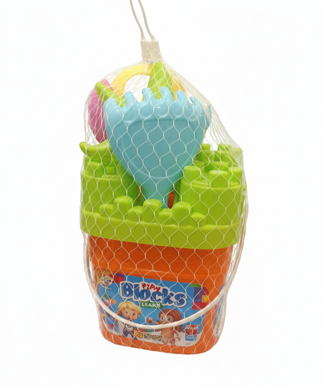 Play Blocks Learn Big Building Bucket with Scoop