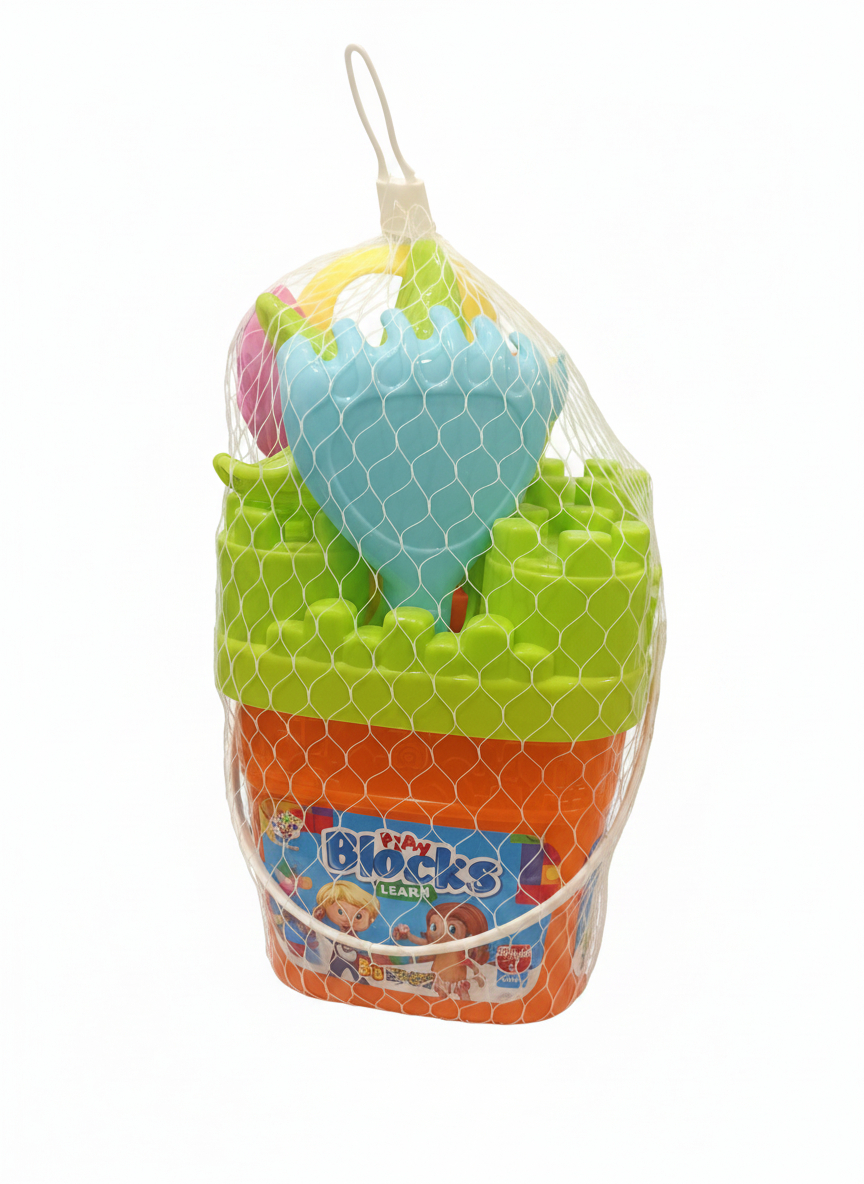 Play Blocks Learn Big Building Bucket with Scoop