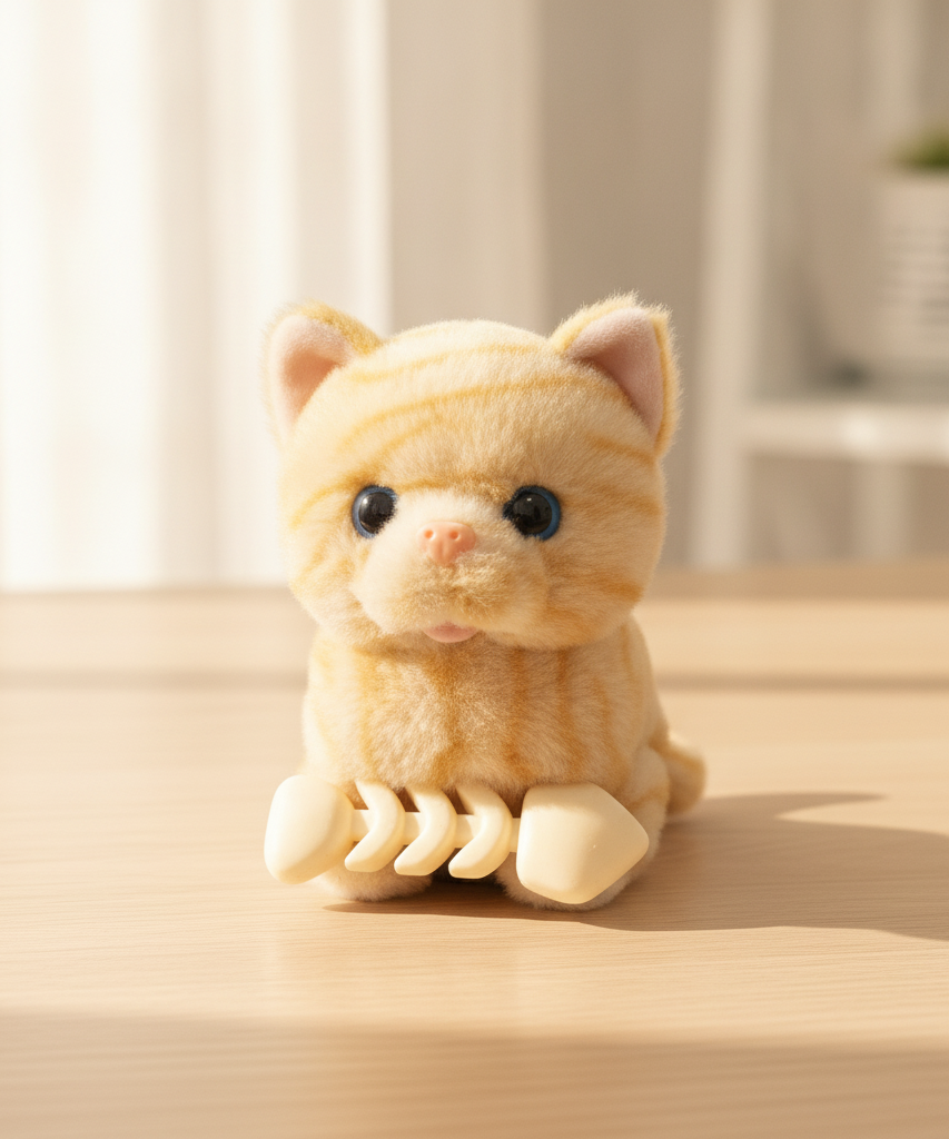 Plush Cat in Portable Carrier Toy