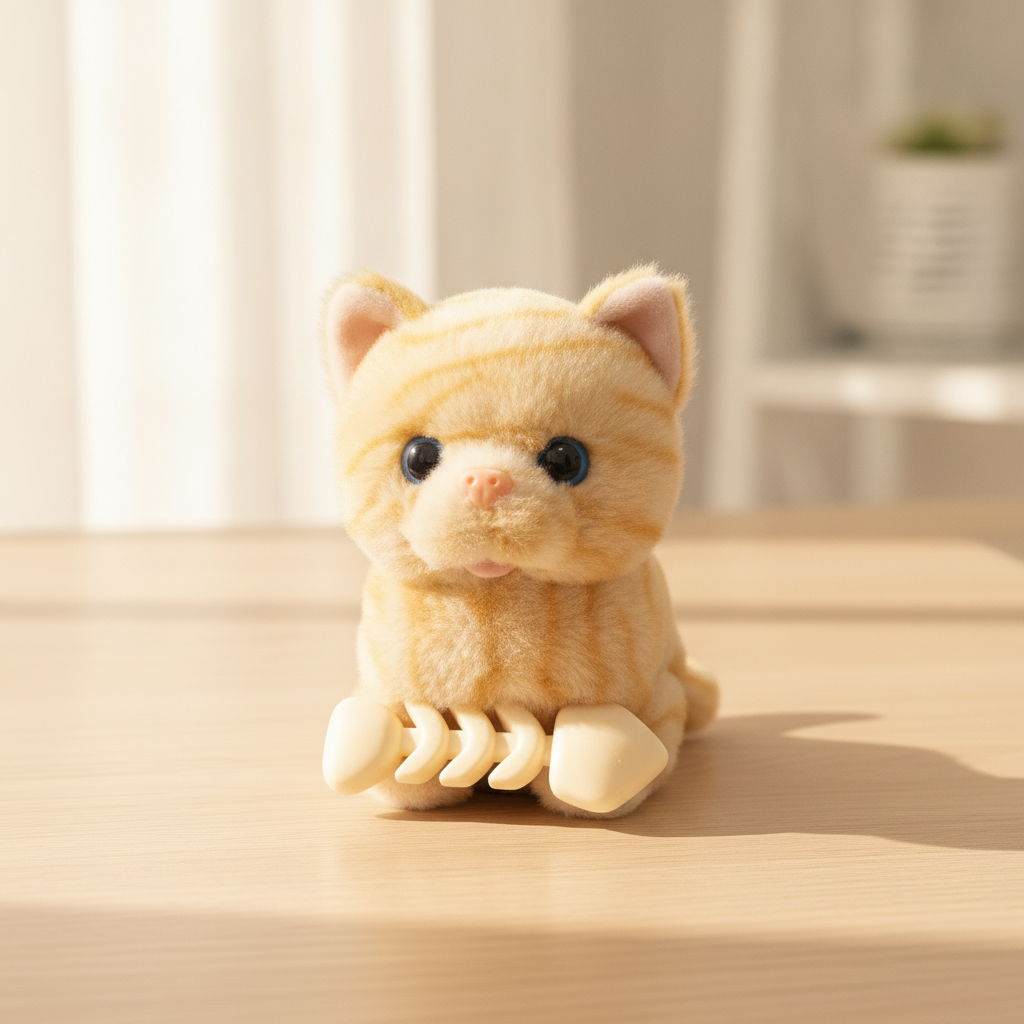Plush Cat in Portable Carrier Toy