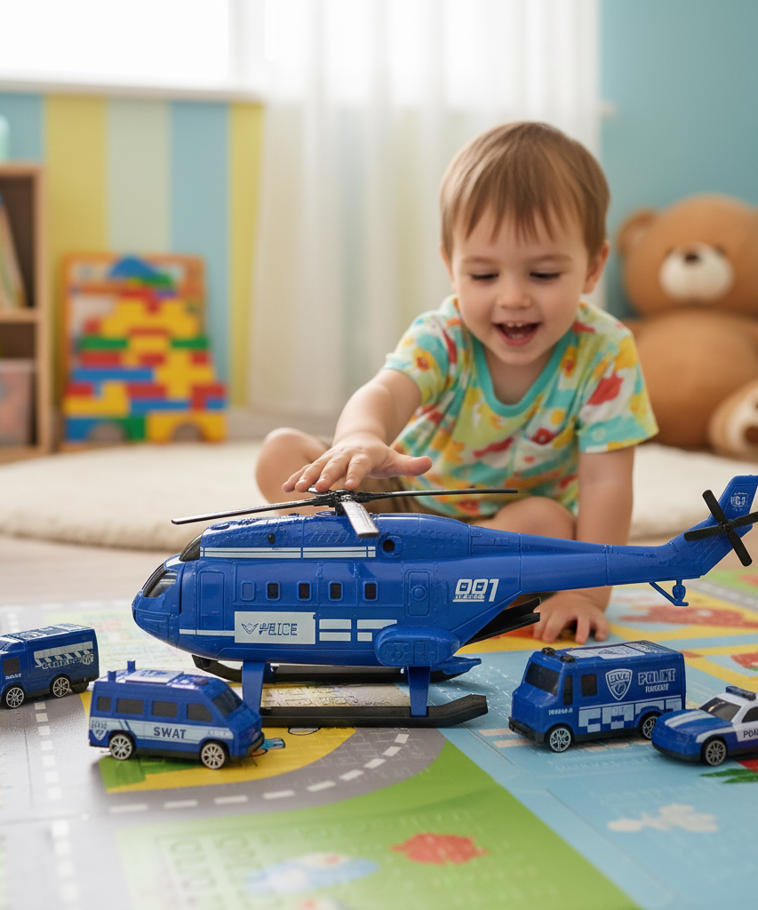Policemen Helicopter Series Toy Set