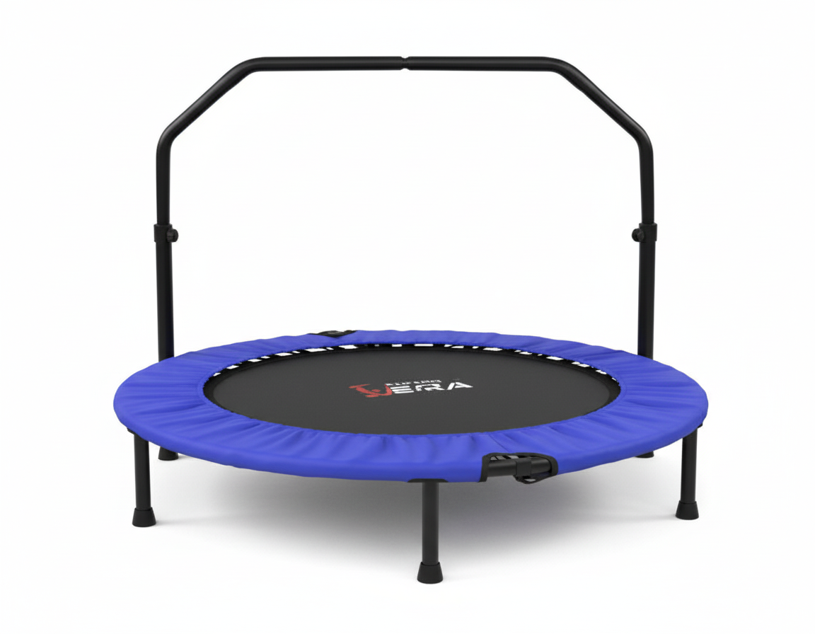 Portable Mini Fitness Trampoline with Adjustable Handlebar