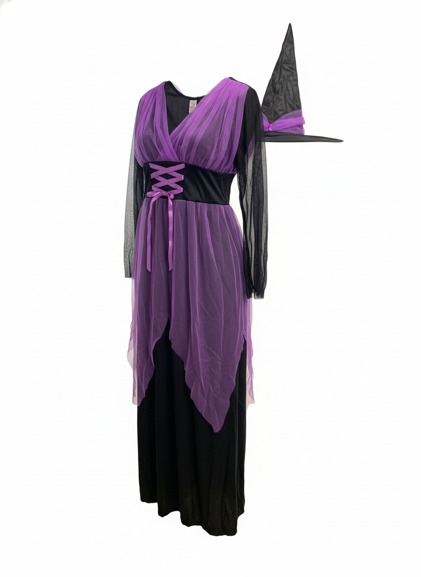 Purple & Black Witch Costume Set