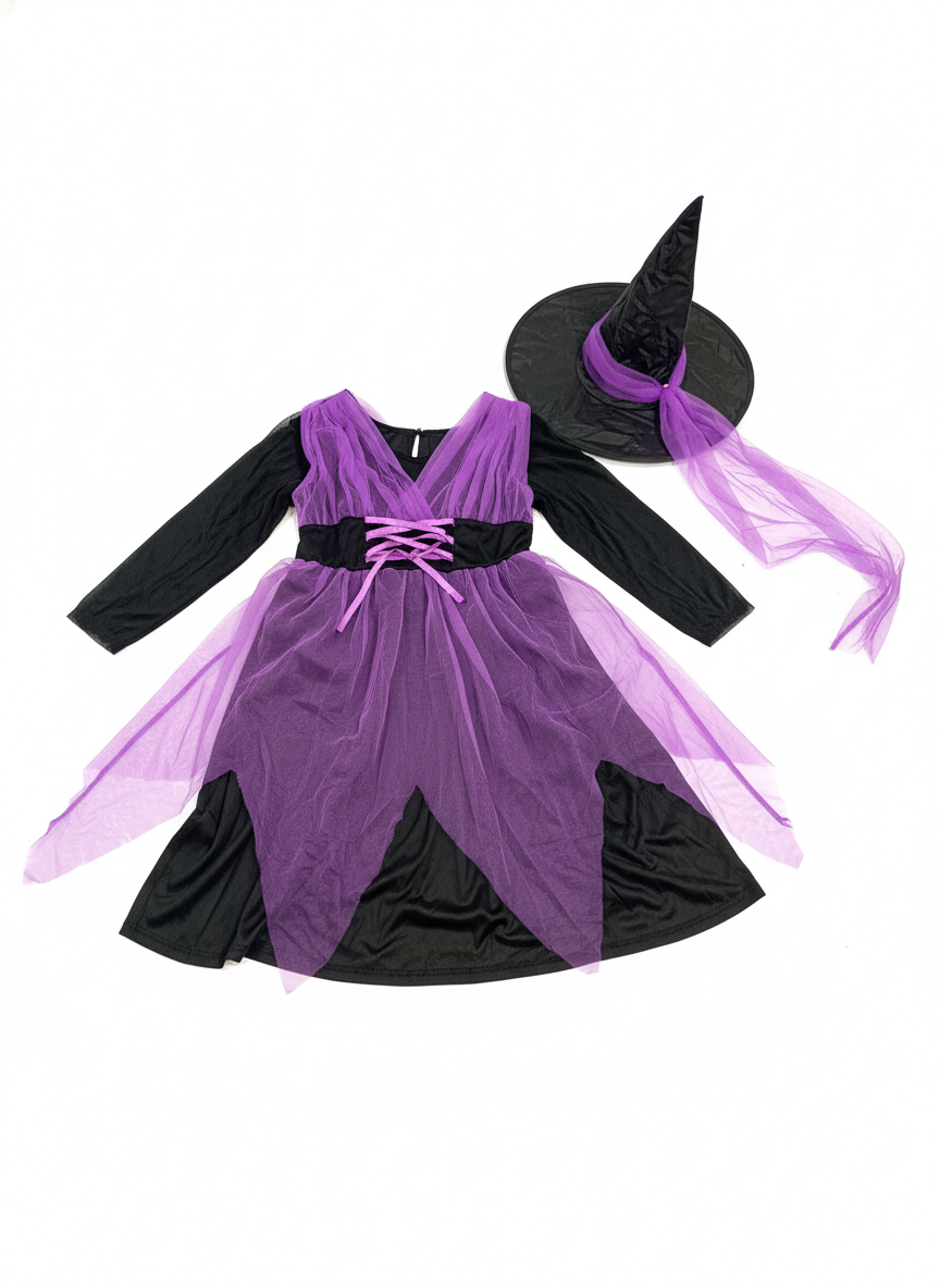 Purple & Black Witch Costume Set