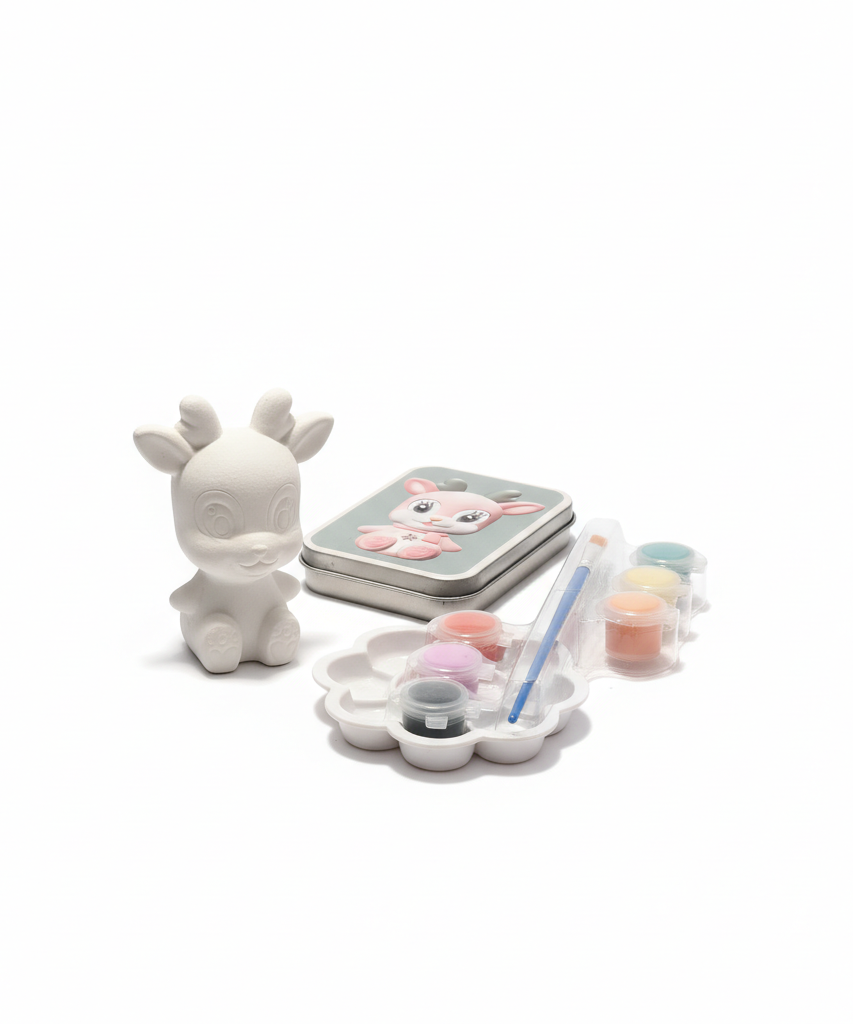 Qubeile Graffiti Paint Your Own Deer Figurine Craft Kit