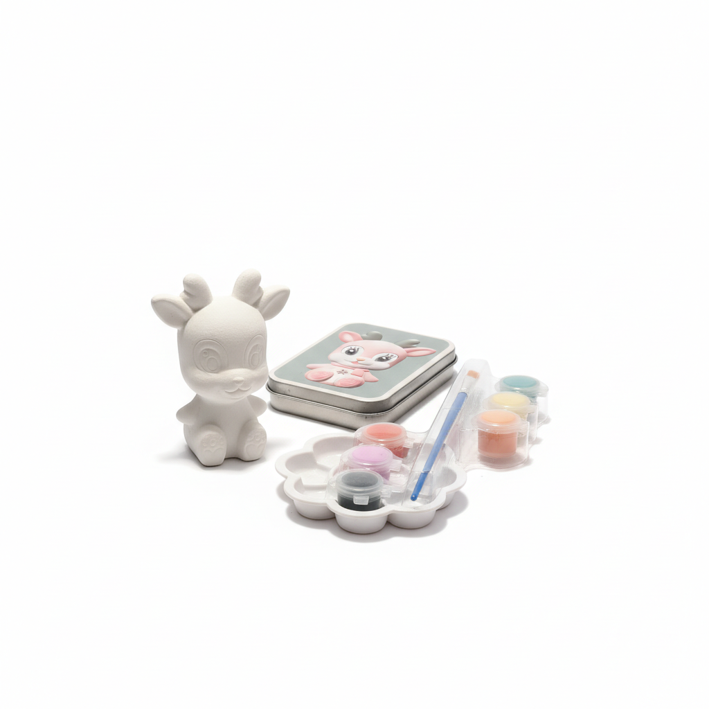 Qubeile Graffiti Paint Your Own Deer Figurine Craft Kit