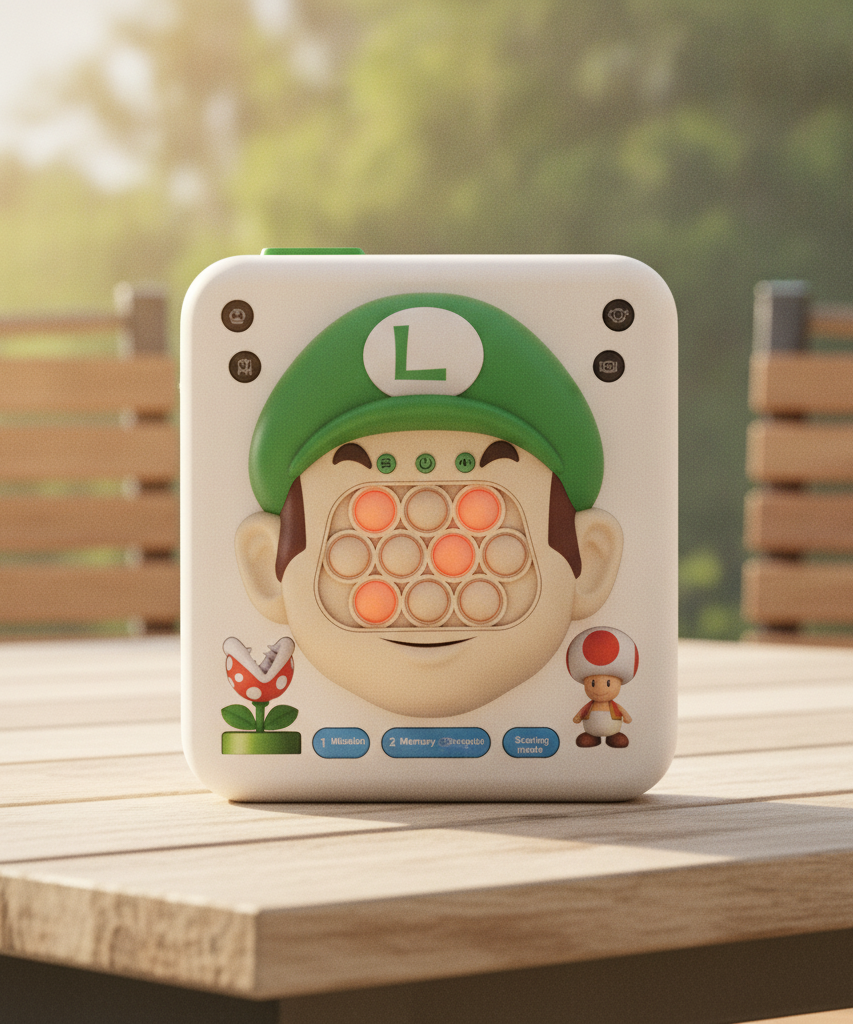 Quick Push Mario + Rabbids Sparks of Hope (Luigi Head Fidget Toy)