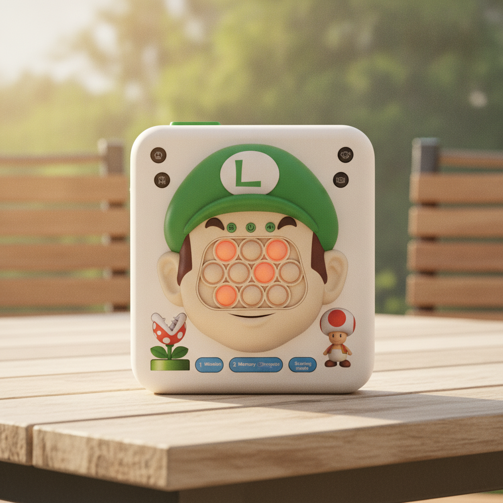 Quick Push Mario + Rabbids Sparks of Hope (Luigi Head Fidget Toy)