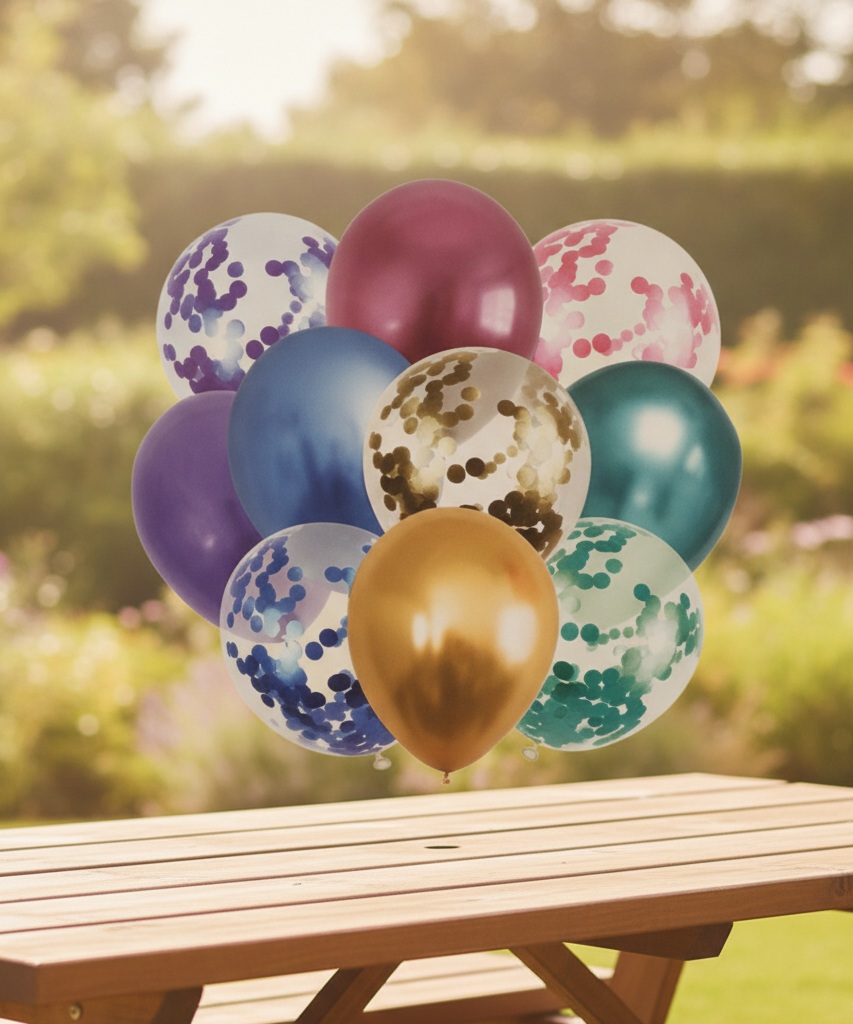 RC Rui Chen Party Balloons - 10 Count Happy Party Mix