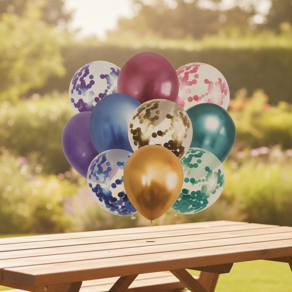 RC Rui Chen Party Balloons - 10 Count Happy Party Mix