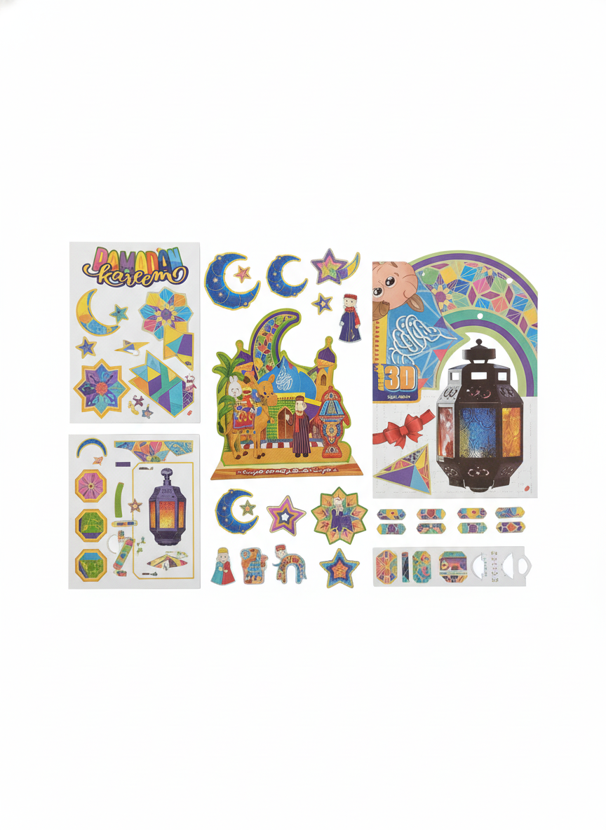 Ramadan Kareem 3D Luxury Wooden Decor Set with Lighting