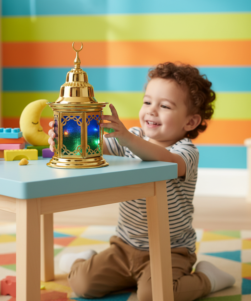 Ramadan Kareem Golden LED Lantern