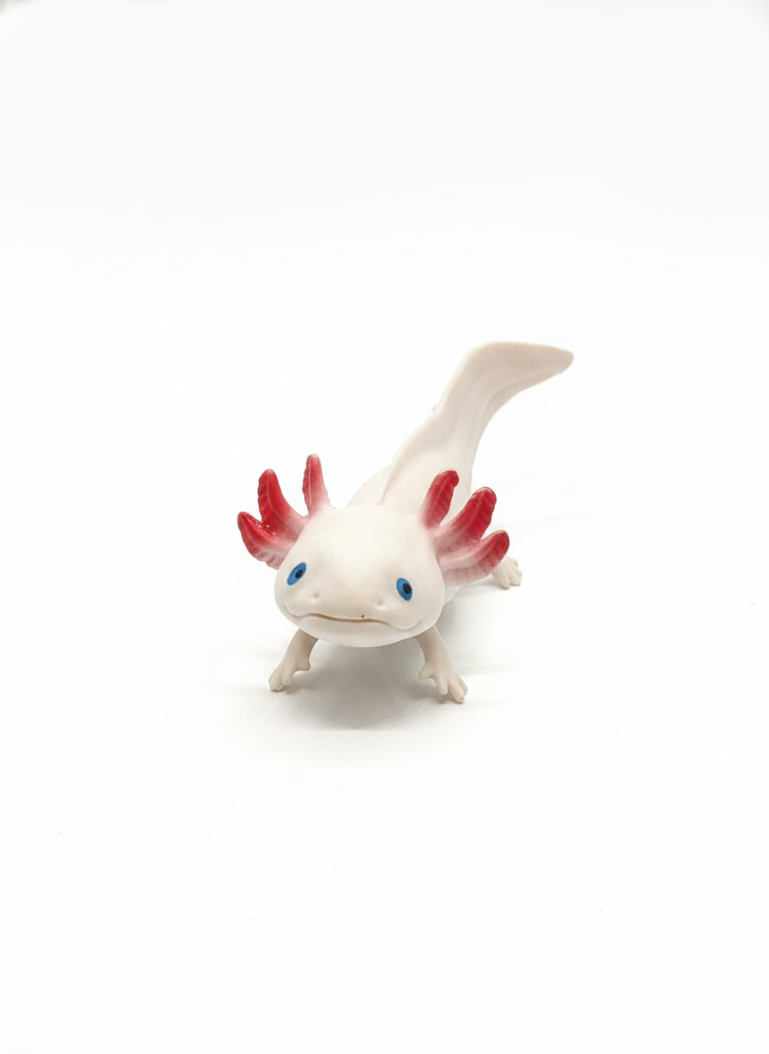 Realistic Axolotl Toy Figure