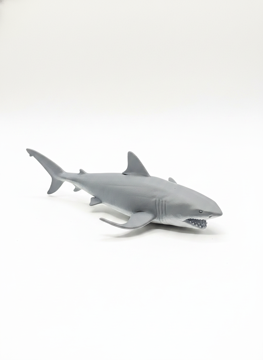 Realistic Great White Shark Figurine