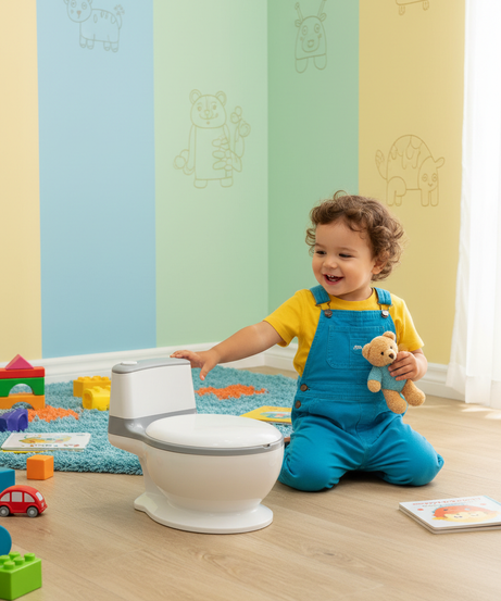 Realistic Toddler Potty Training Toilet with Flush Sound