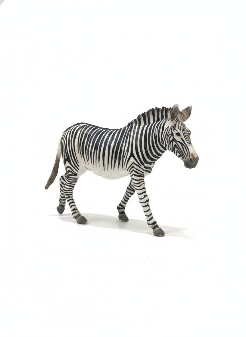 Realistic Grevy’s Zebra Toy Figurine