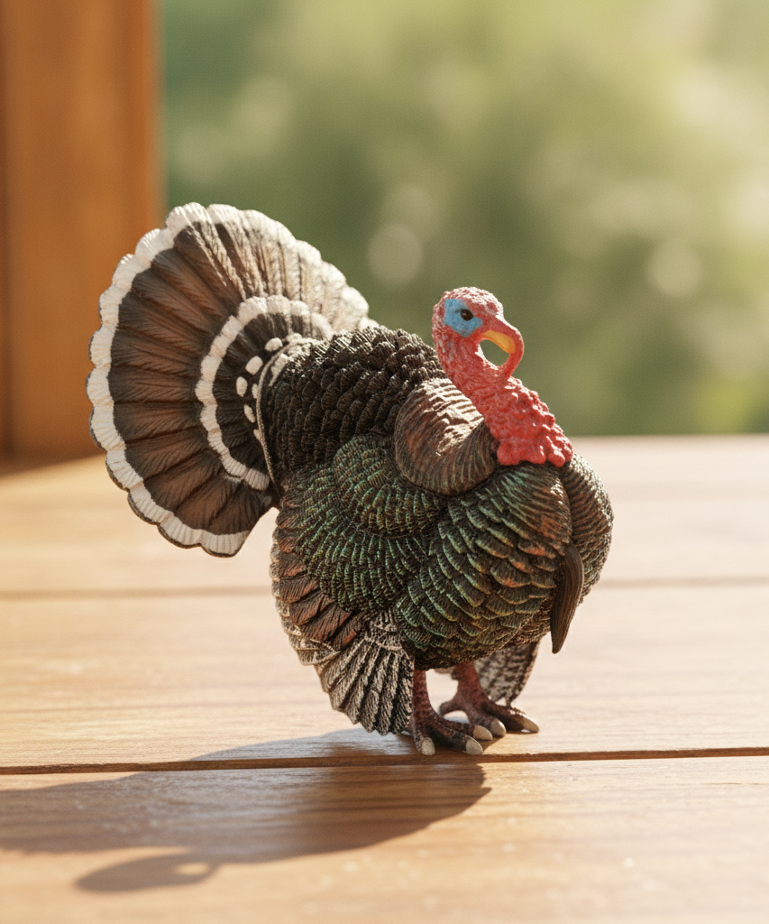 Realistic Wild Turkey Figurine