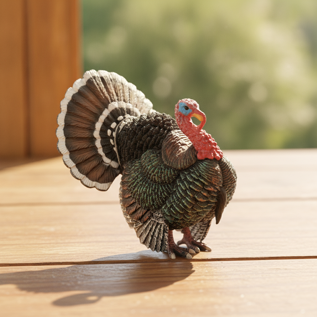 Realistic Wild Turkey Figurine