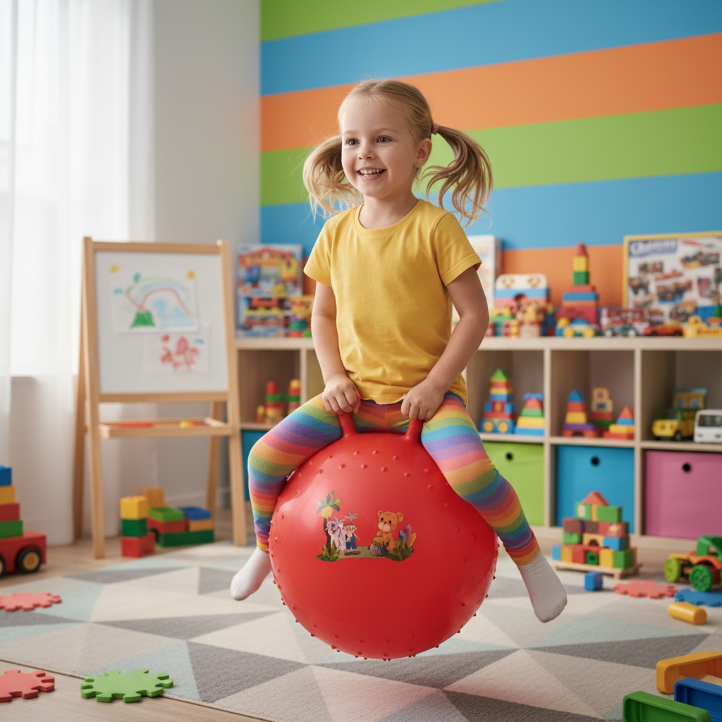 Red Textured Character Hopper Ball ( 45 cm )