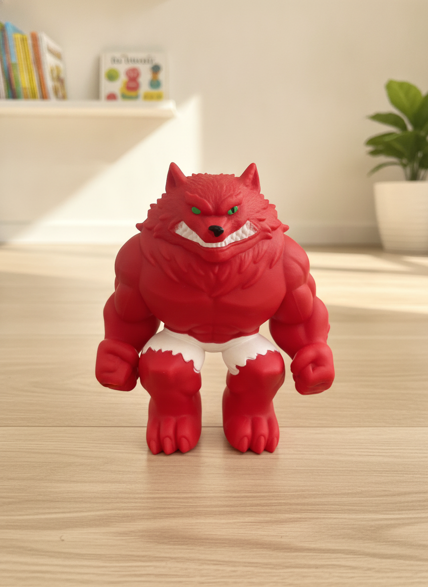Red Monster Wolf Action Figure