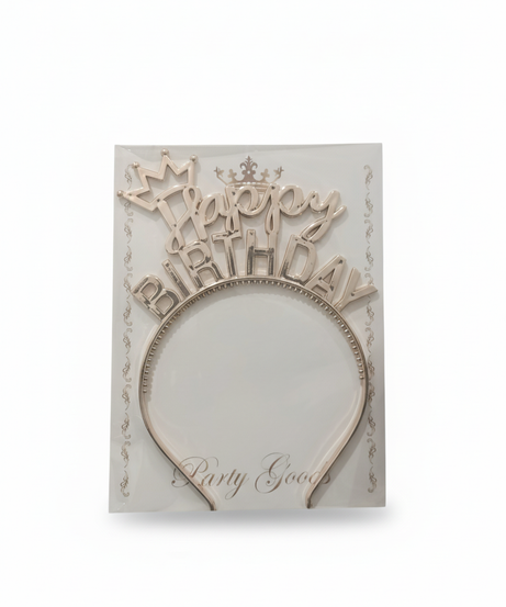 Rose Gold Happy Birthday Crown Headband