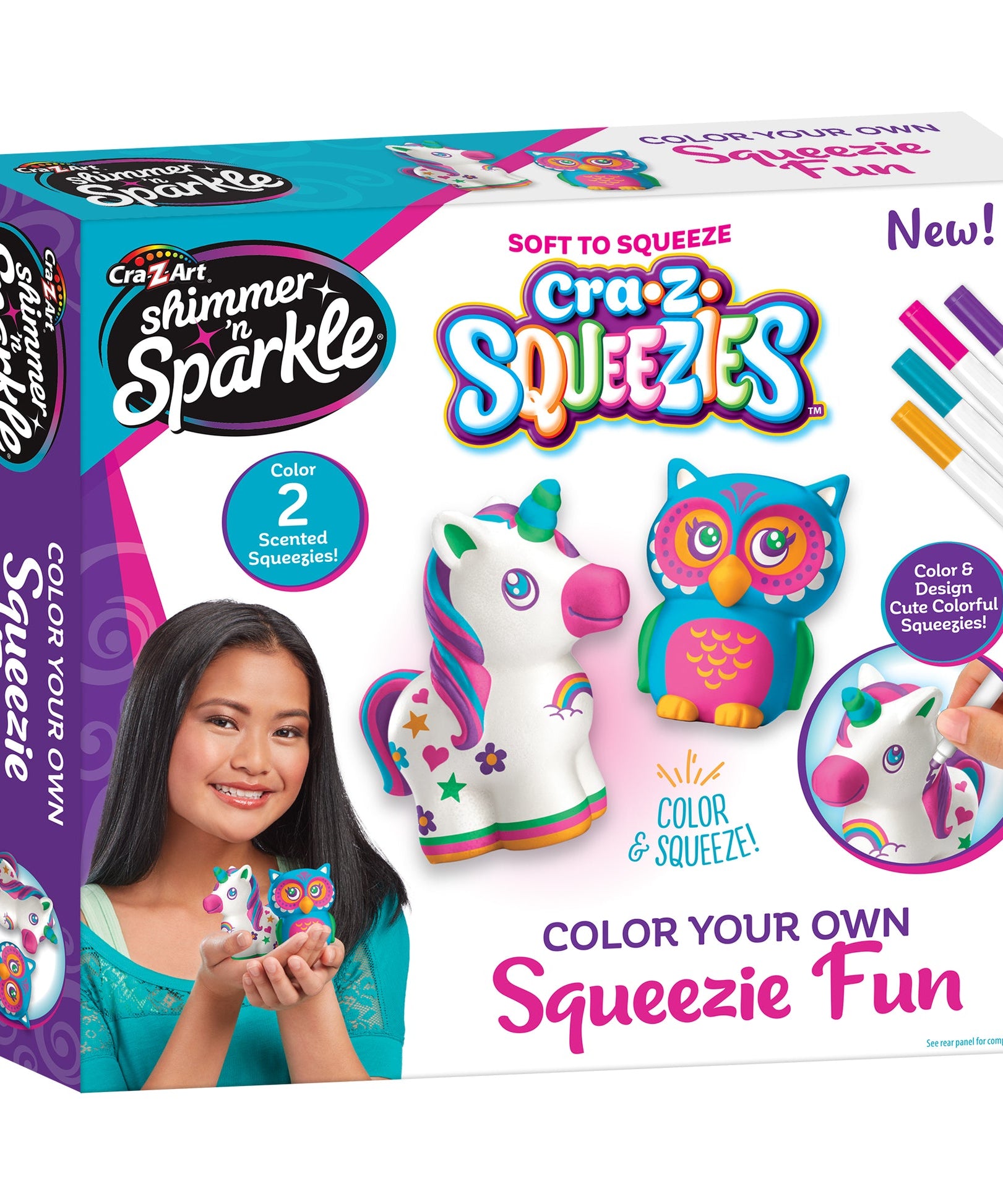 Cra-Z-Art Shimmer 'n Sparkle Cra-Z-Squeezies: Color Your Own Squeezie Fun