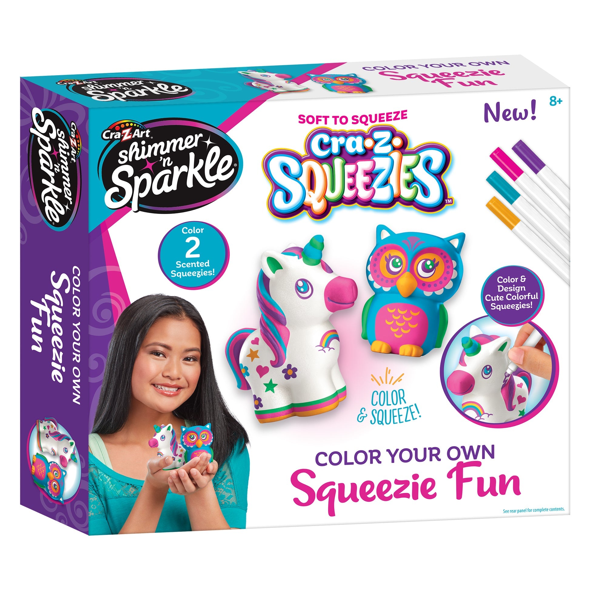 Cra-Z-Art Shimmer 'n Sparkle Cra-Z-Squeezies: Color Your Own Squeezie Fun