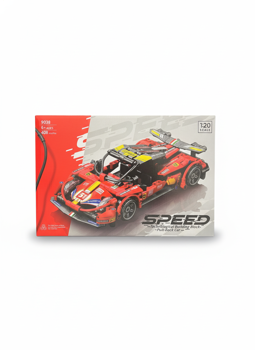 SPEED Technological Building Block Pull-back Car (Model 9038)