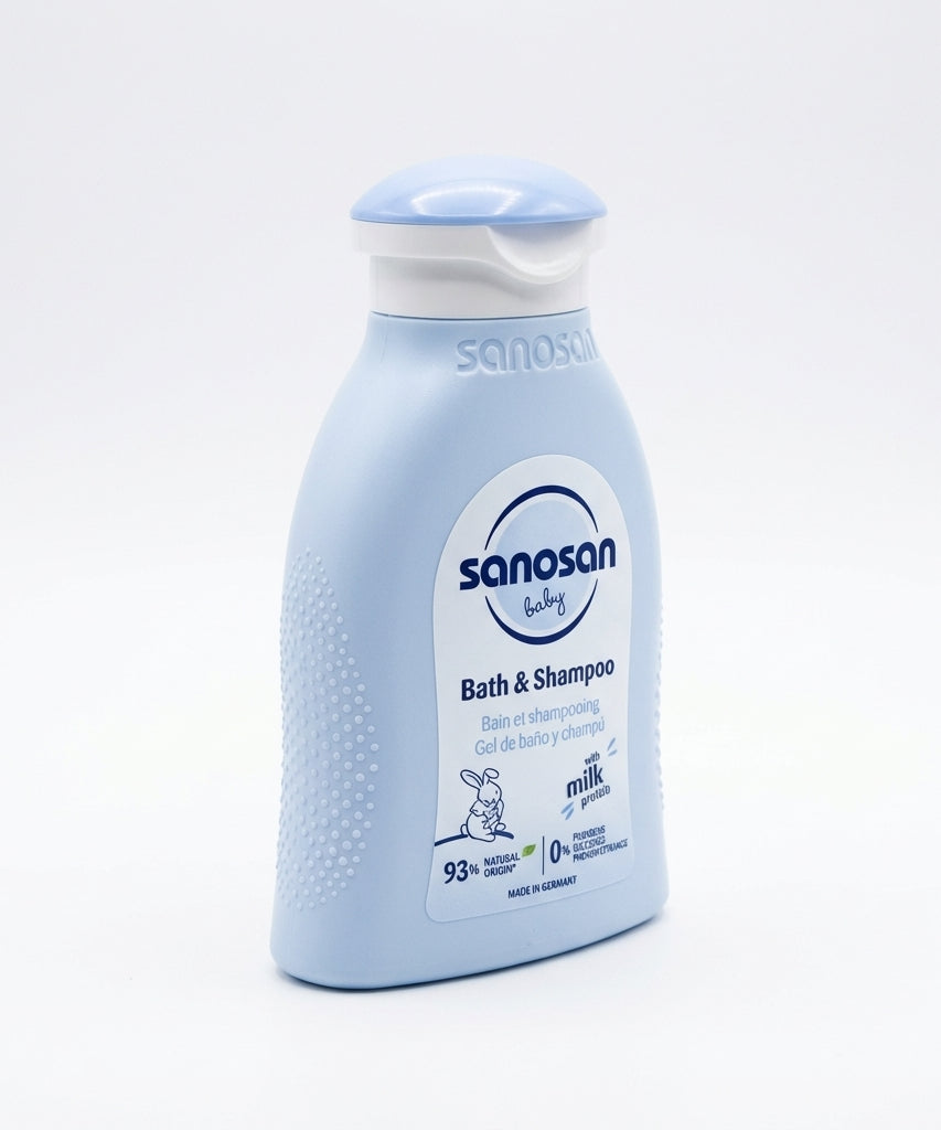 Sanosan Baby Bath & Shampoo with Milk Protein, 100 ML