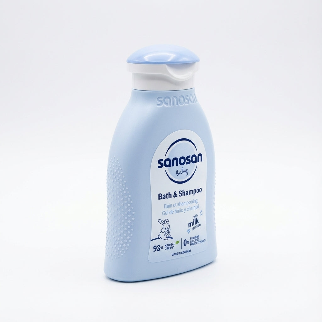 Sanosan Baby Bath & Shampoo with Milk Protein, 100 ML