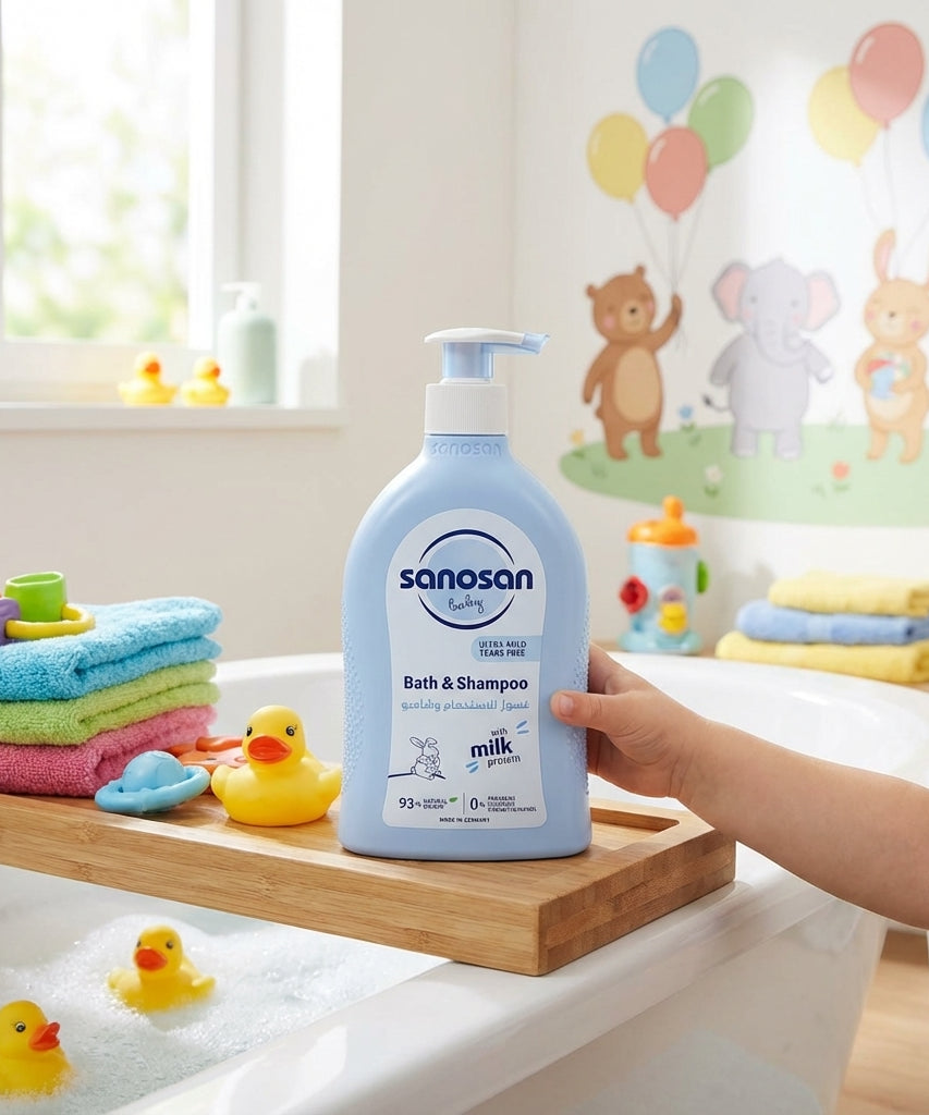 Sanosan Baby Ultra-Mild Tears Free Bath & Shampoo , 500 ML