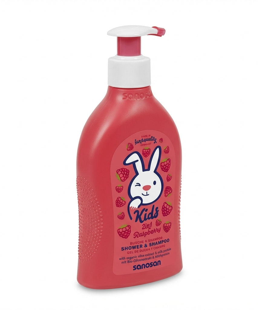 Sanosan Kids 2in1 Raspberry Shower & Shampoo, 400 ML
