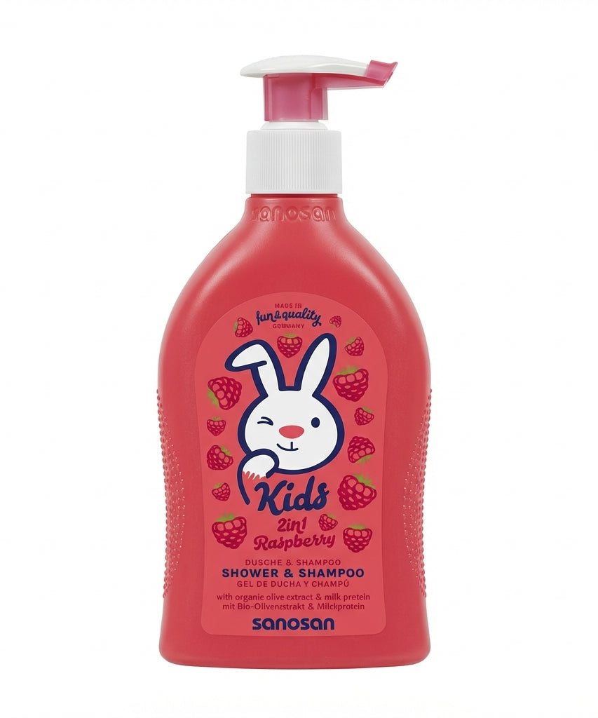 Sanosan Kids 2in1 Raspberry Shower & Shampoo, 400 ML